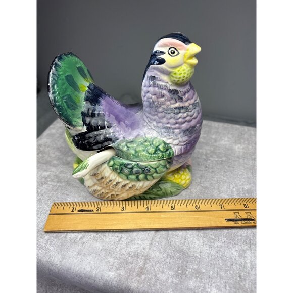 Turkey Gravy Boat with Lid & Spoon Ceramic Vintage - Picture 13 of 16